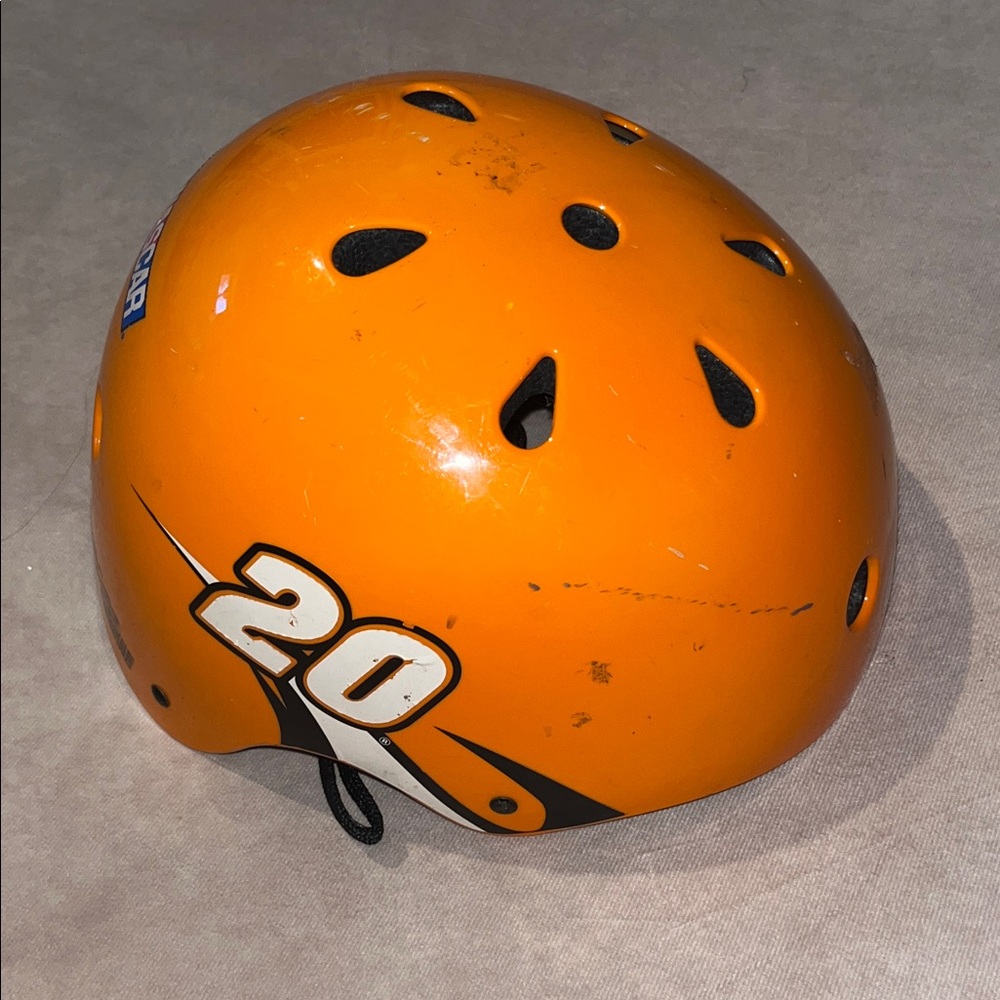 Tony Stewart Home Depot Orange #20 Bell Bicycle Helmet Size S/M Great  Condition